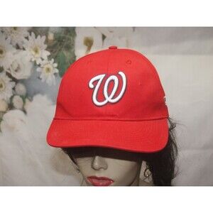 Washington Nationals Red Baseball Logo Cap Hat Team MLB - OC Sports Unisex Adult